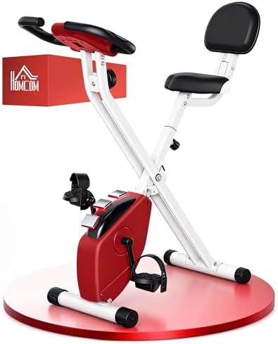 Soozier Foldable Upright Training Exercise Bike Indoor Stationary...