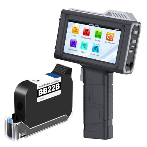 Handheld Inkjet Printer with Variable Text and QR Code