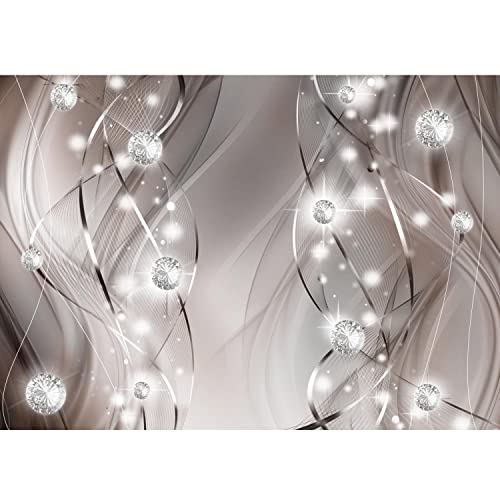 Runa Art Papel tapiz fotográfico Resumen de diamante 352 x 250 cm Lana Fondo De Pantalla XXL Moderna Decoración De Pared Sala Cuarto Oficina Salón beige 9428011b