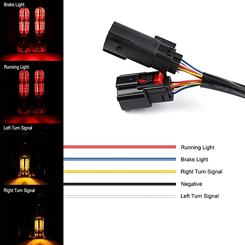 Luz Traseira Do Alforje Luz Indicadora De Direção Amarela Luz De Freio Vermelha Lâmpada Led Para Tou