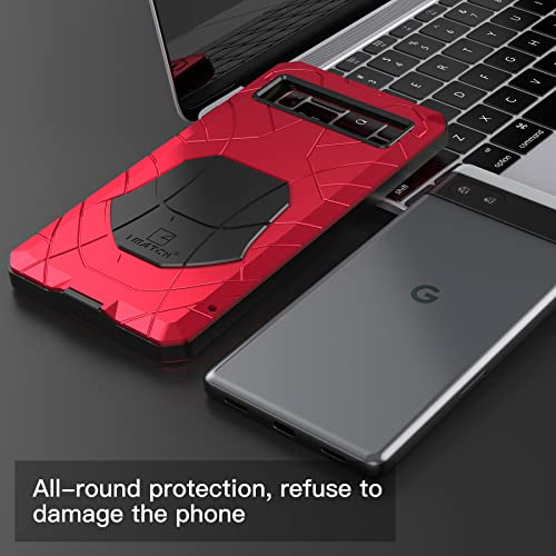 Coque métal Pixel 6A 5G Feitenn antichoc rouge protection silicone