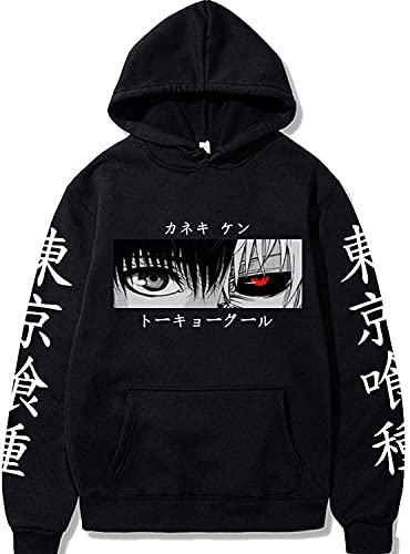 Unisex Hoodie Tokyo Kaneki Cosplay Costume Pullover Hooded Sweatshirt (B1, S)