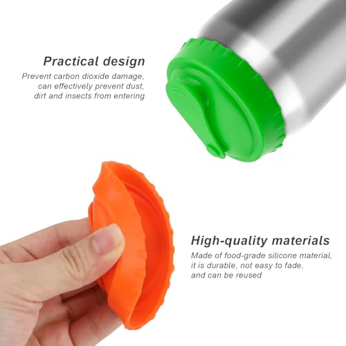 SPRHR 6 Stück Getränkedosen Verschluss Silicone, 63 mm Dosenverschluss Getränkedosen mit Auslauf, 6 Farben Silicone Soda Cap, für Mahlzeiten im Freien, Partys, Angeln, Sportveranstaltungen