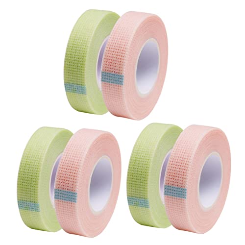 PACKOVE 6 Rollos Cinta para Extensiones de Pestañas Transpirable con Orificios Adhesiva y Hipoalergénica para Profesional y Personal