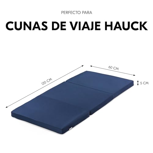 hauck Sleeper Colchón Plegable para Cunas de Viaje y Parques Infantiles | Colchoneta Bebé 120 x 60 cm - Compatible con Dream N Play Plus, Sleep N Play Go Plus y Play N Relax Center - Navy - imagen 2