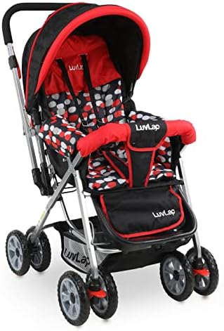 LuvLap Sunshine Baby Stroller/Pram For 0 To 3 Years, New Born/Toddler/Kid, 5 Point Safety Harness, Adjustable Backrest, 360? Swivel Wheel, Large Storage Basket, Reversible Handlebar (T. Blue) main image 0