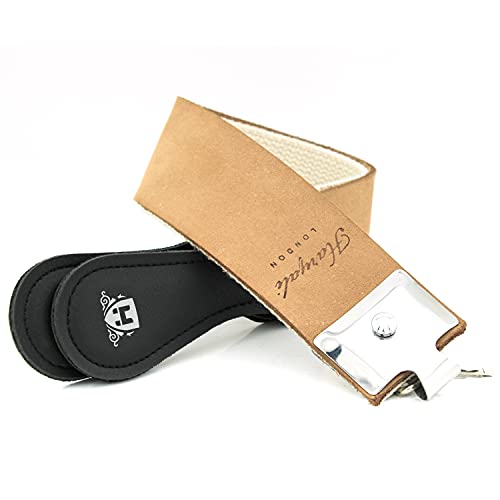 Leather Strop with Handle for Sharpening Straight Razor 15