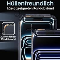 JETech Entspiegelte 9H+ Schutzfolie für iPhone 17 Pro, 2 Stück – Ansicht 8
