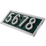 ShadeMart 100% Aluminum Address Plaque for Outside, Custom House Number Sign, Personalized Floating/Flush Mount Plaque, Modern Horizontal/Vertical Street Numbers - Made in USA