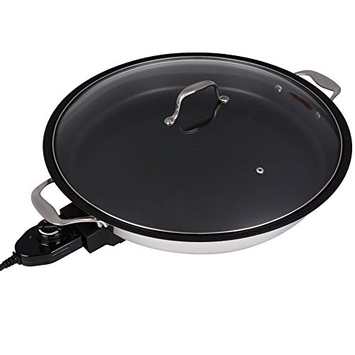 Electric Skillet with Tempered Glass Lid