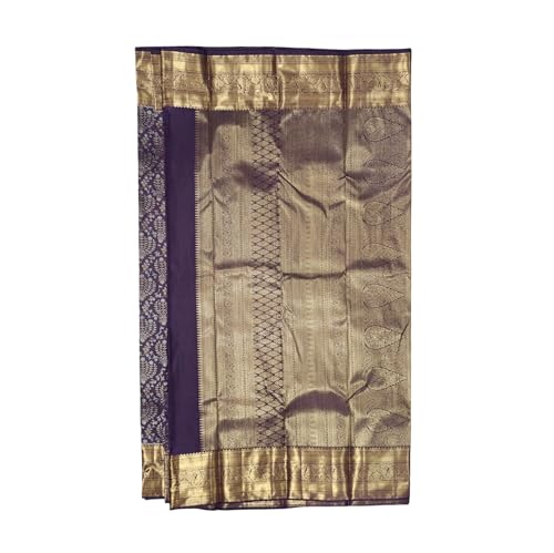 Generic gold mysore silk saree in pure silk – image 3