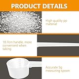 5g Measuring Scoop Set for Protein Powder – 5 Pack Plastic Measuring Spoons with Clear Scale – Transparent Dosing Scoops for Fitness Kitchen Powder Supplements – Reusable Food Grade Measuring Tools - Image 3