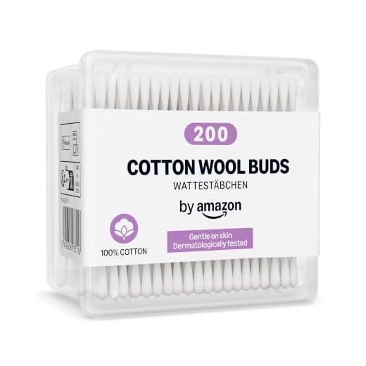 by Amazon Wattestäbchen, 100% Baumwolle, 200 Stück