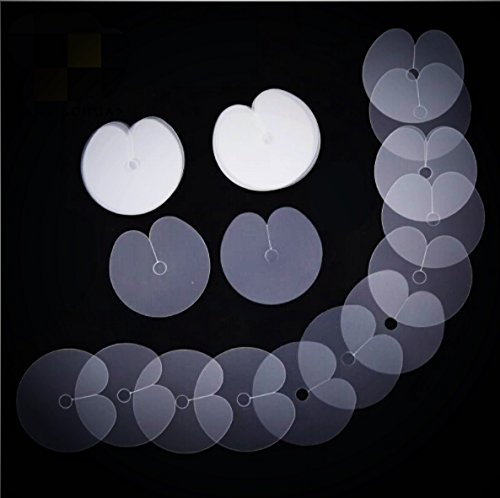 100 Pieces Single Hole Round Spacer Template by Teemico, Heat Shield Guards for Hair Extension Bonding, Round Circular and Single Hole, Clear Fusion Glue Protector Templates