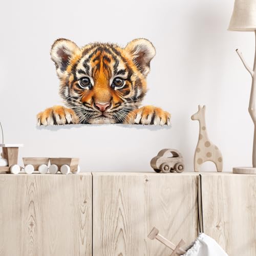 Vinilo Decorativo Tigre Peekaboo para Pared miniatura 1