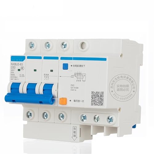 Disjoncteur RCBO NXBLE-63 6KA Type C 3P 30mA 40A 50HZ triphasé