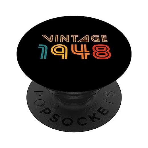 Camiseta vintage de 1948 para hombres y mujeres, regalo de cumpleaños 75 años PopSockets PopGrip Intercambiable
