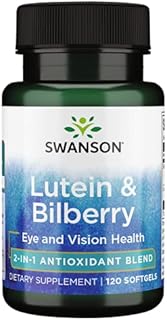 Swanson Standardized Lutein & Bilberry - Natural Supplement Promoting Eye Sight & Eye Health - Wellness Formula to Help Reduce Eye Fatigue & Strain - (120 Softgels)