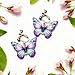 Clip on Funny Cute Butterfly Dangling Earrings for Women, Non Pierced, Lightweight 2D Novelty Acrylic Trendy Fashion Drop Earrings Jewelry