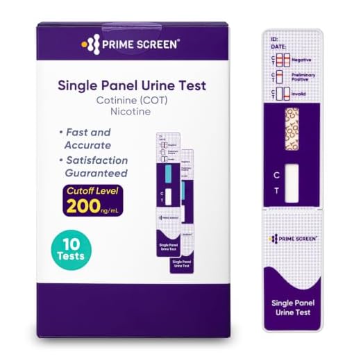 Prime Screen [10 Pack] Nicotine Tobacco Cotinine Urine Test Kit - Urine Dip Card Testing Cotinine from Smoking - WCOT-114
