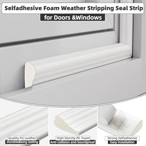 image for cuysfead 9.8 Ft Weather Stripping Seal Strip for Doors/Windows,Soundpr