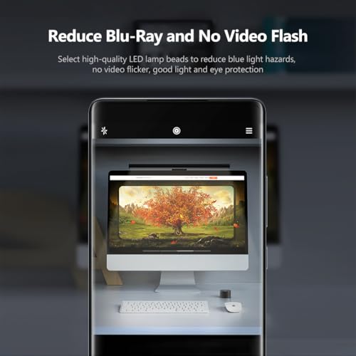 Barra de luz de monitor, lâmpada de luz de monitor LED com controle de modo duplo, sem brilho na tel