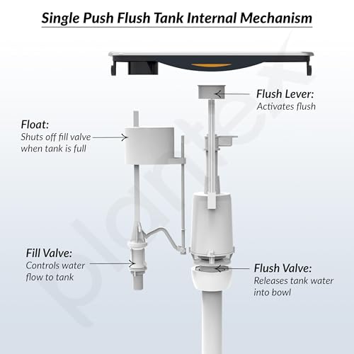 Image of Plantex Single Flushing Cistern for Bathroom /Flush Tank for Toilet with 10 Ltr Water Capacity /Polypropylene Toilet Flush Tank - Pack of 1 (Boss, Navy Blue & White)
