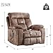 CANMOV Large Power Lift Recliner Chair with Massage and Heat for Elderly Big and Tall People, Overstuffed Wide Recliners with 2 Cup Holders, Side Pocket and USB Port, Camel
