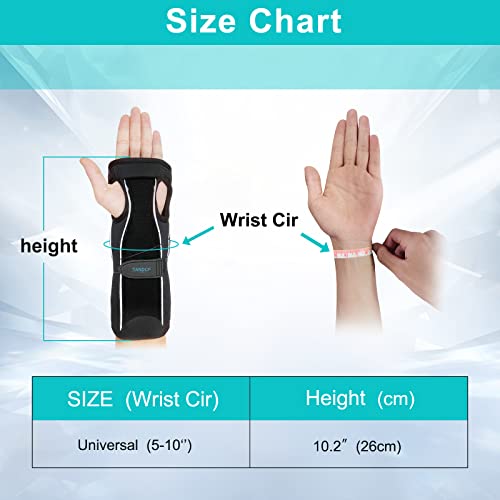 Image of bestlife Unisex Universal Both Hand Forearm and Wrist Support Splint Brace Reversible Wrist Brace for Carpal Tunnel,Adjustable Forearm Immobilizer,10.2 inch (26cm) length(Universal)