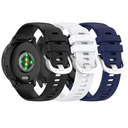 Gheper 3�p�b�N�o���h compatible with Garmin Venu 4 3S 2S�AForerunner 15 158 255 265 245 645 �X�}�[�g�E�H�b�`�Ή� �\�t�g�V���R�������p���X�g�o���h �X�|�[�c�X�g���b�v 18mm 