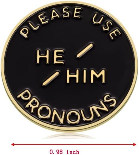 Miniatura 5 de Ukodnus Pin de pronombre de acero inoxidable They Them - Pasadores trans para gays y lesbianas - Accesorios de orgullo gay - Pines LGBTQ para