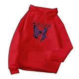 JokeLomple Mode Tops Femmes Femmes à Capuchon Long Sweat-Shirt Sweat-Shirt Casual Sleeve imprimé Chemisier pour Femmes T Shirt Humour Enfant