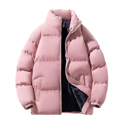 NATHGAM Puffer Jacket Men Baggy Waterproof Winter Bubble Coats Jackets Stand Collar Thick Warm Down Jacket Oversized Outwear