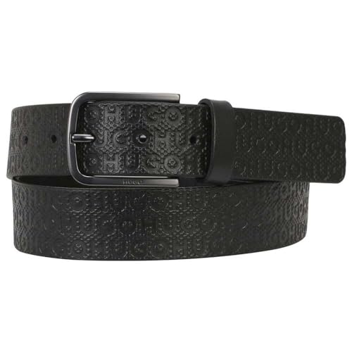 Ceinture HUGO Homme en cuir noir accessoire mode masculine indispensable
