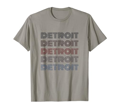 USA 70's City Retro Vintage Detroit T-Shirt