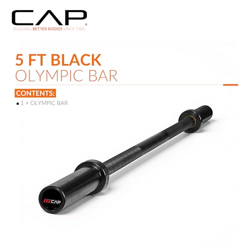 Image of CAP Olympic Barbell - 5FT, 6FT, & 7FT Strength Training Weight Bars, Multiple Options