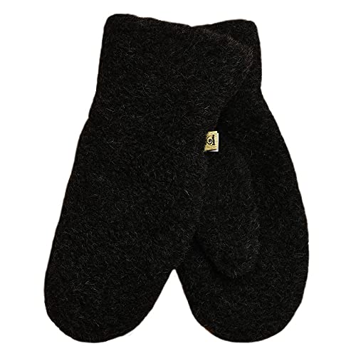 SamWo, Fäustlinge/Handschuhe aus 100% Merinowolle, wohlig warm (S, schwarz) Cover