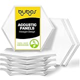 BUBOS 12 Pack Hexagon Acoustic Panels Soundproof Wall Panels,14 X 13 X 0.4Inches Sound Absorbing Pan