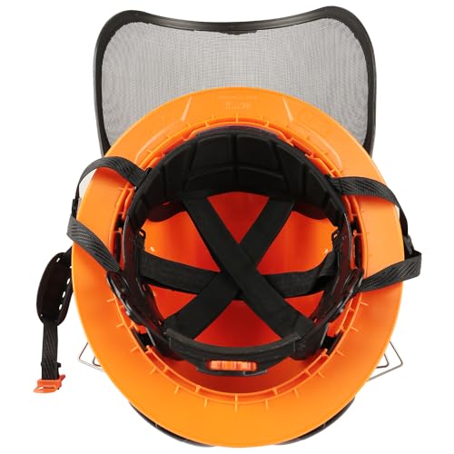 GREEN DEVIL Chinsaw Helmet Full Brim Style Arborist Helmet Ventd Forestry Safety Hard Hat Kit With Face Sheild Hearing Protection Ear Muffs Practical Spectacle Helmets Liner 5 IN 1 ANSI Z89.1 Approved