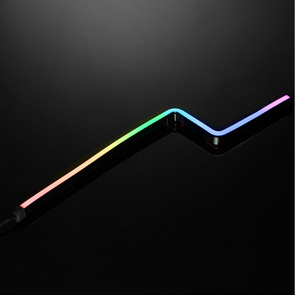 Artibetter Argb PC Gehäusebeleuchtung 5v mit 28 Leds, Schwarz | 2 Stück, Abs Ausführung mit 3-pin Anschluss, Inklusive Klebesticker für Flexible Montage