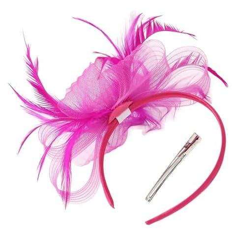 Pink Retro Flower Fascinator Hat Cover