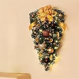 玄関リース クリスマススワッグ 玄関ドアリース 花輪 おしゃれ 壁掛け お店装飾 屋外 クリスマスギフト リスマス スワッグ オーナメント ナチュラル ドアチャーム 造花 玄関 庭園 店舗 部屋 壁飾り ガーランド 新年飾り 北欧風 お正月 お歳暮 (B)