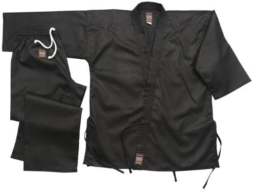 Playwell Karate Black Medium Weight 8.5Oz Uniform