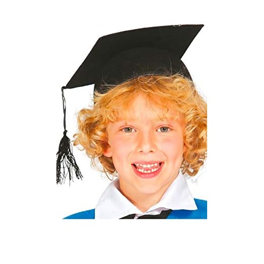 Guirca - Sombrero de estudiante graduado, para niños, color negro (13891)