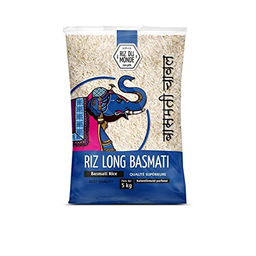 Riz Du Monde - Riso Basmati Elefante Lungo 5Kg - Lotto di 2 - Prezzo Per Lotto - Consegna Veloce