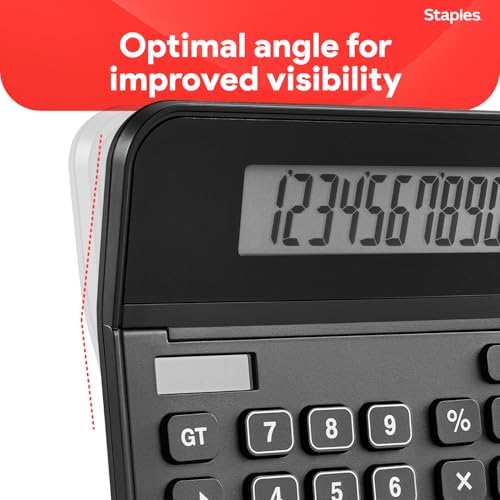 Calculadora solar de 10 dígitos Staples para evitar errores en cuentas de negocio 6