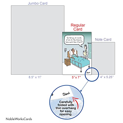 Nobleworks Humorous Get Well Greeting Card With 5 X 7 Inch Envelope (1 Card) The Dickens C7860Gwg #TOP19