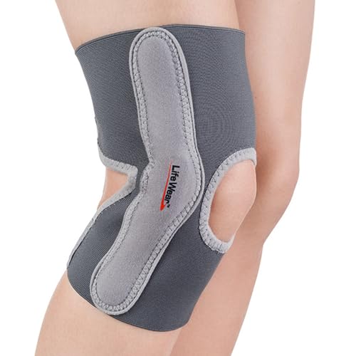 Image of Life Wear Elastic Knee Support with Hinges, Wrap-Around Design for Mild to Moderate Knee Instability, Medio-Lateral Hinges for Stability, Adjustable Fit for Comfort and Support, Size (L)
