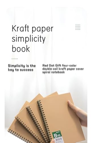Red Dot Gift®1 Pack A5 Brown Notebooks,Soft Cover Spiral Notebook Journal,Blank Sketch Book Pad, Wirebound Memo Notepads Diary Notebook Planner with lined Paper.
