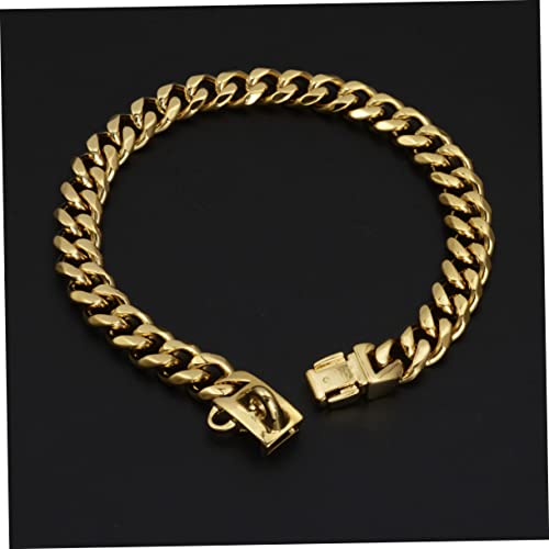 Collier en acier inoxydable or pour chien idéal pour la promenade - 5